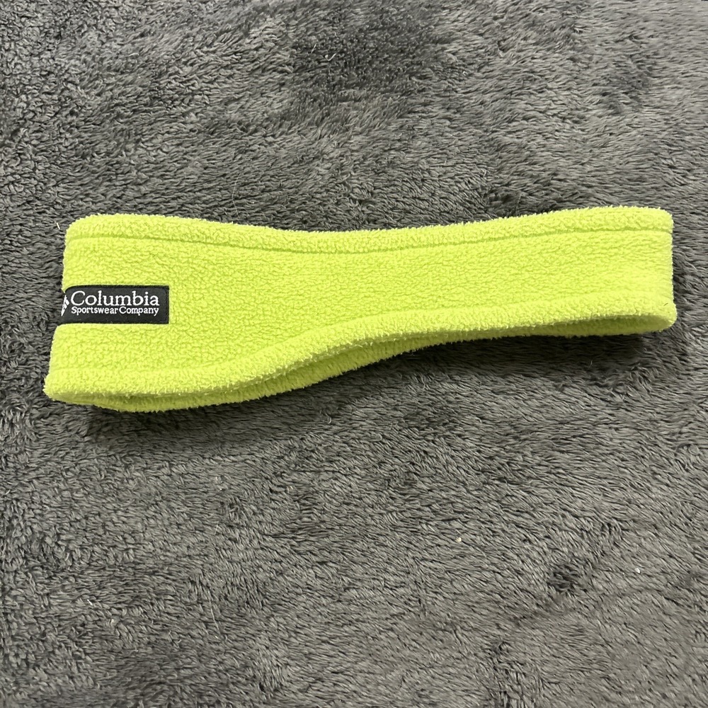Columbia Headband Ear Warmer Lime Green Fleece Winter Snow Ski Youth L/XL
